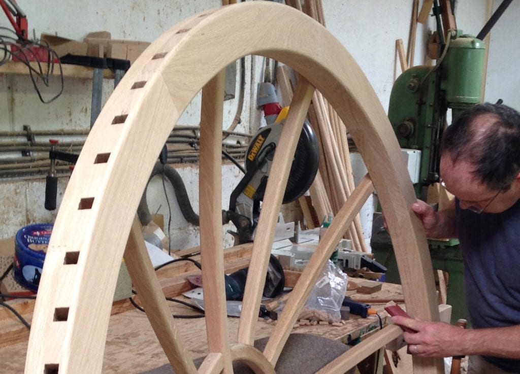 Paul at the Woodland Yurts Workshop