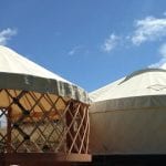 Putting up yurts